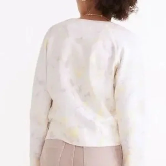 Madewell Heart Embroidered Crewneck Valentine’s Day Sweatshirt in Tie-Dye, M - Picture 7 of 7